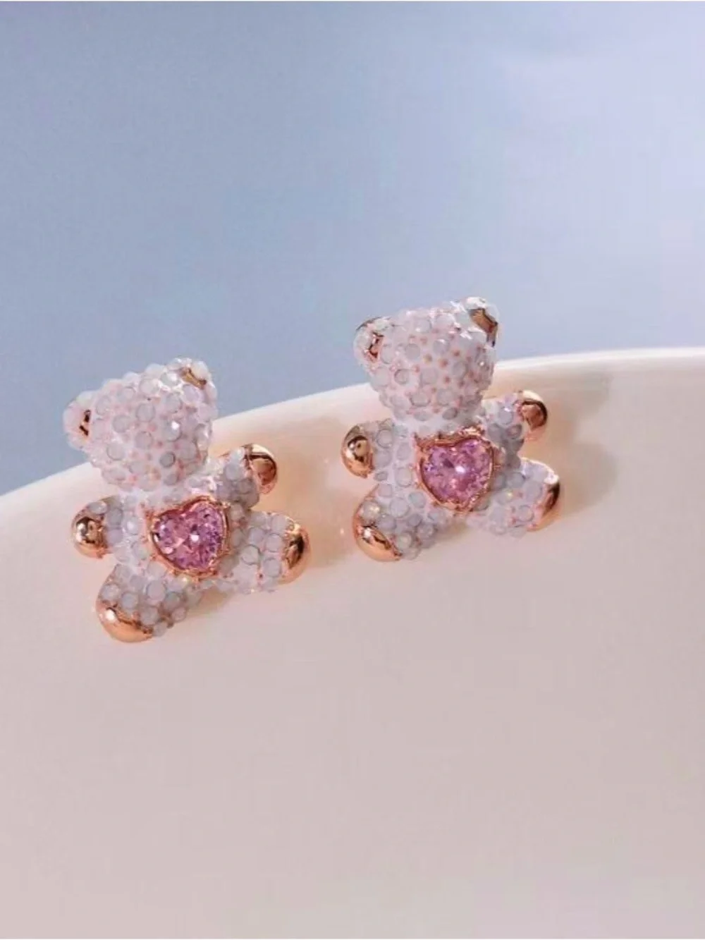 Swarovski Teddy Multi-Colored Rose Gold-Plating Pierced Earrings‎
